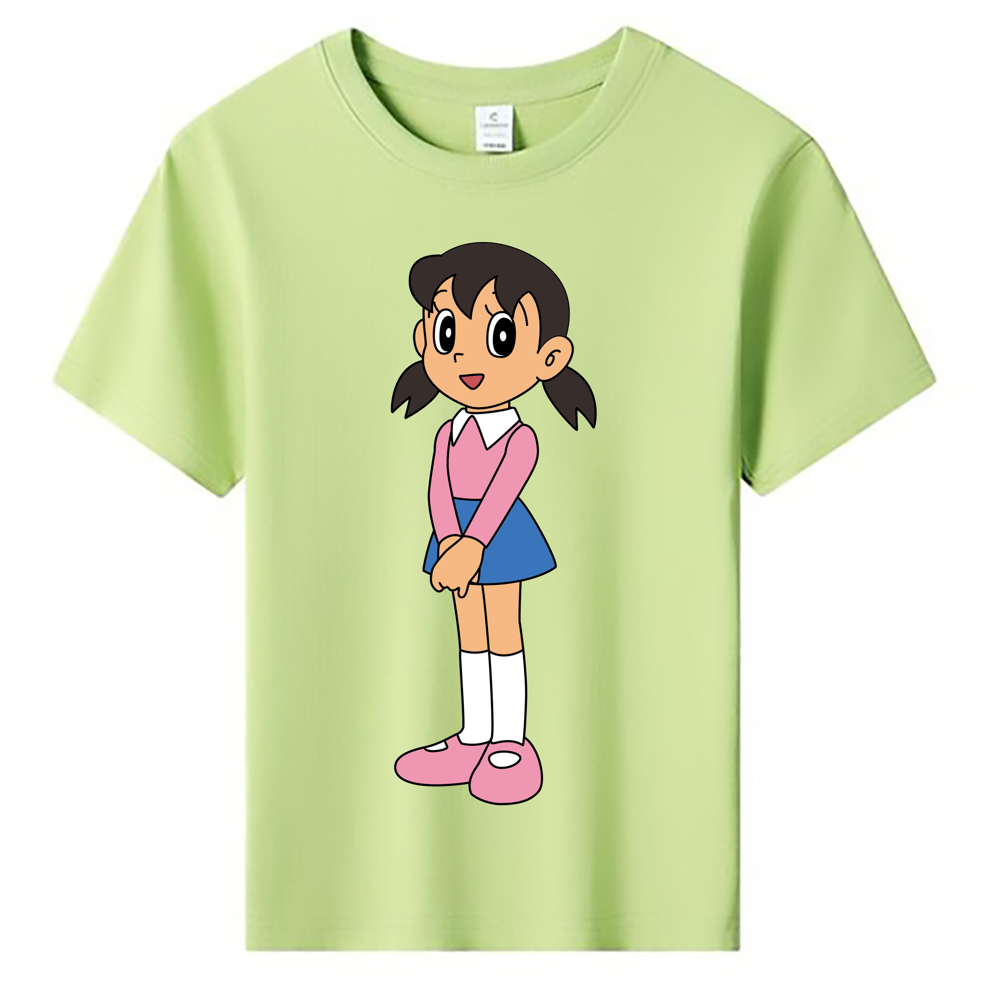 （画像用） ドラえもん みなもと しずか Doraemon Shizuka Minamoto 綿100％キッズTシャツ（フロントプリント）